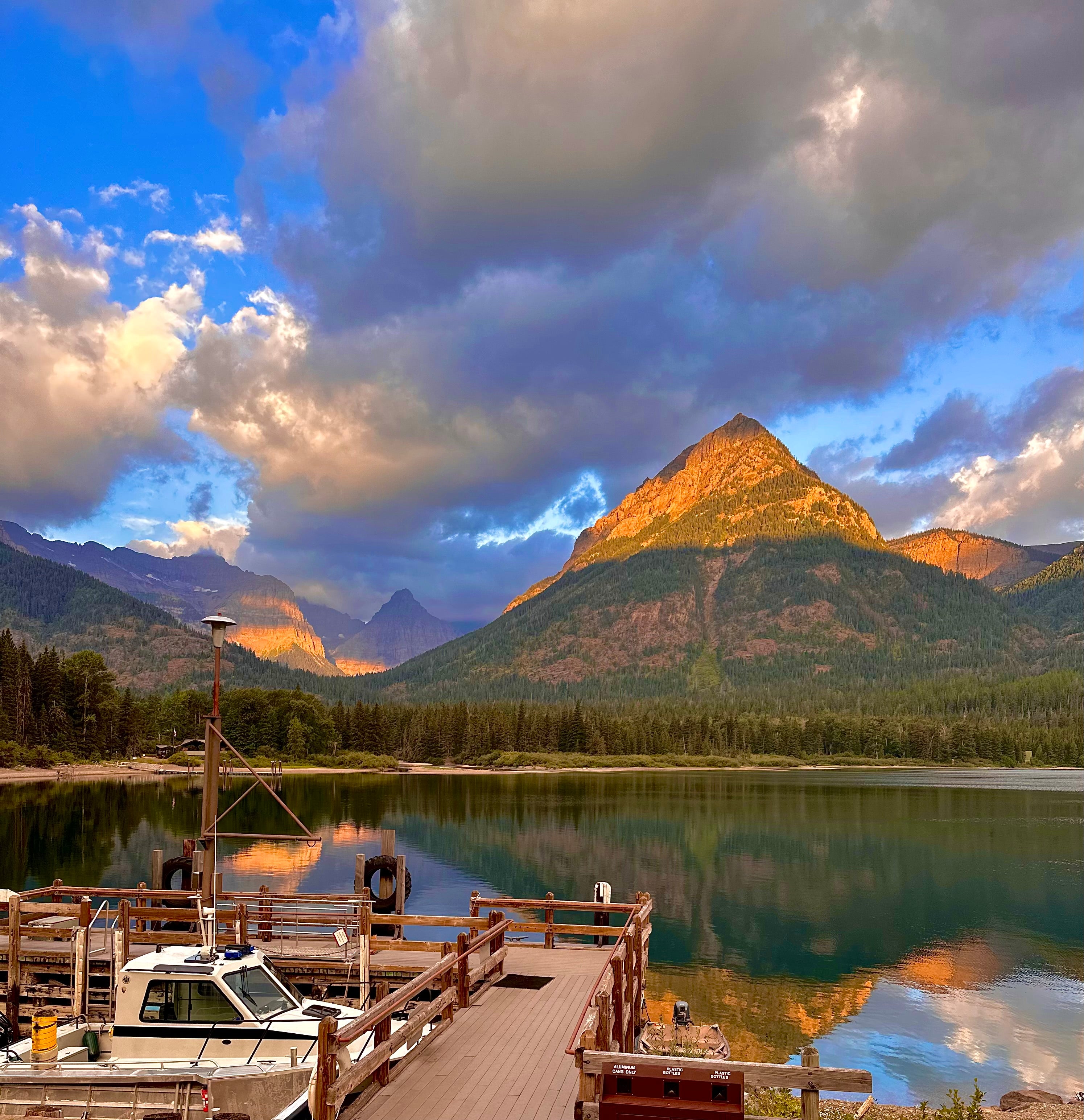 Sunrise at Waterton Lake in Montana