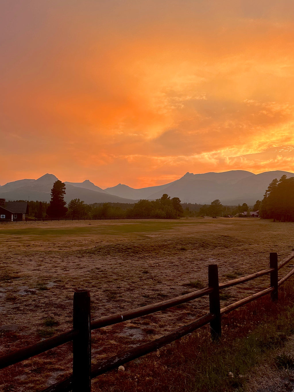 Smoky sunset in Glacier NP, Montana