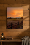 Smoky sunset in Glacier NP, Montana