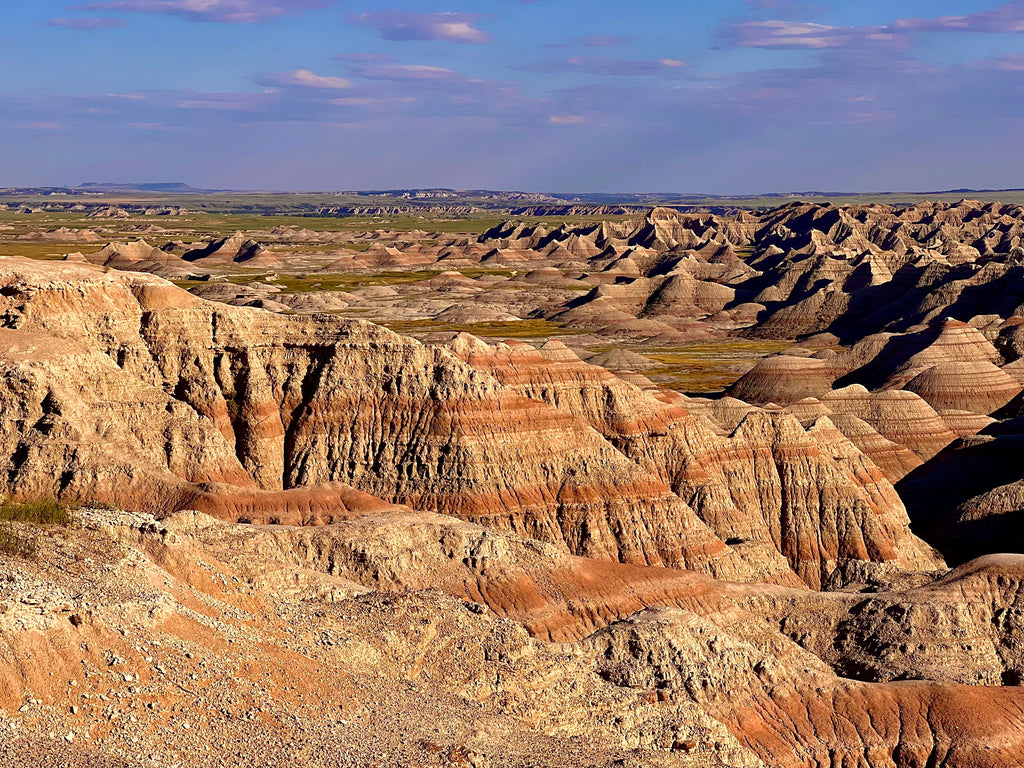 Rock formations in Badlands National Park